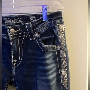 Miss Me Indigo Blue Embroidered Jeans